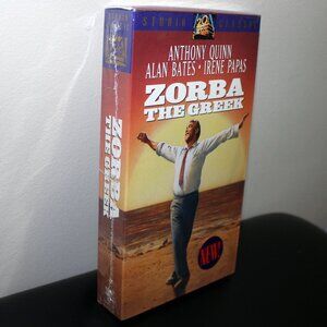 3/$55❤️sealed 1993 vintage Zorba the Greek (1964) VHS Anthony Quinn Irene Papas